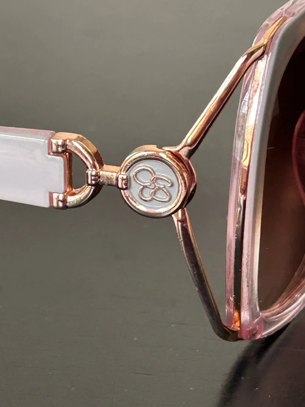 NWOT Jessica Simpson Glam Oversized Rose Fade Metal Vent Sunglasses J5686 RSF - Picture 6 of 13